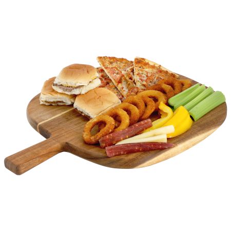 MegaChef 13 Inch Acacia Wood Serving Butcher Cutting Board with Handle