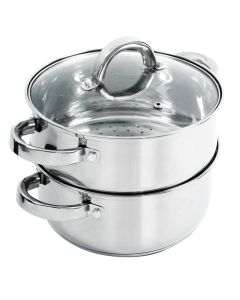 Oster Hali 3-Piece Stainless Steel Steamer Set With Lid