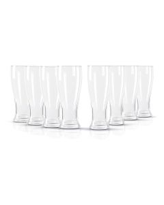 Gibson Home Callum 8 Piece 15.6 Ounce Tall Pub Glass Set in Clear