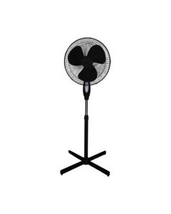 Optimus 16 in. Oscillating Stand Fan in Black