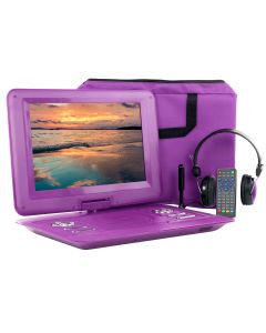 Trexonic 13.3 Inch Portable TV+DVD Player with Color TFT LED Screen and USB/HD/AV Inputs